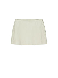 THE LEATHER MINI SKIRTSOFT MINT
