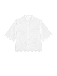 THE DECO EYELET TOPWHITE