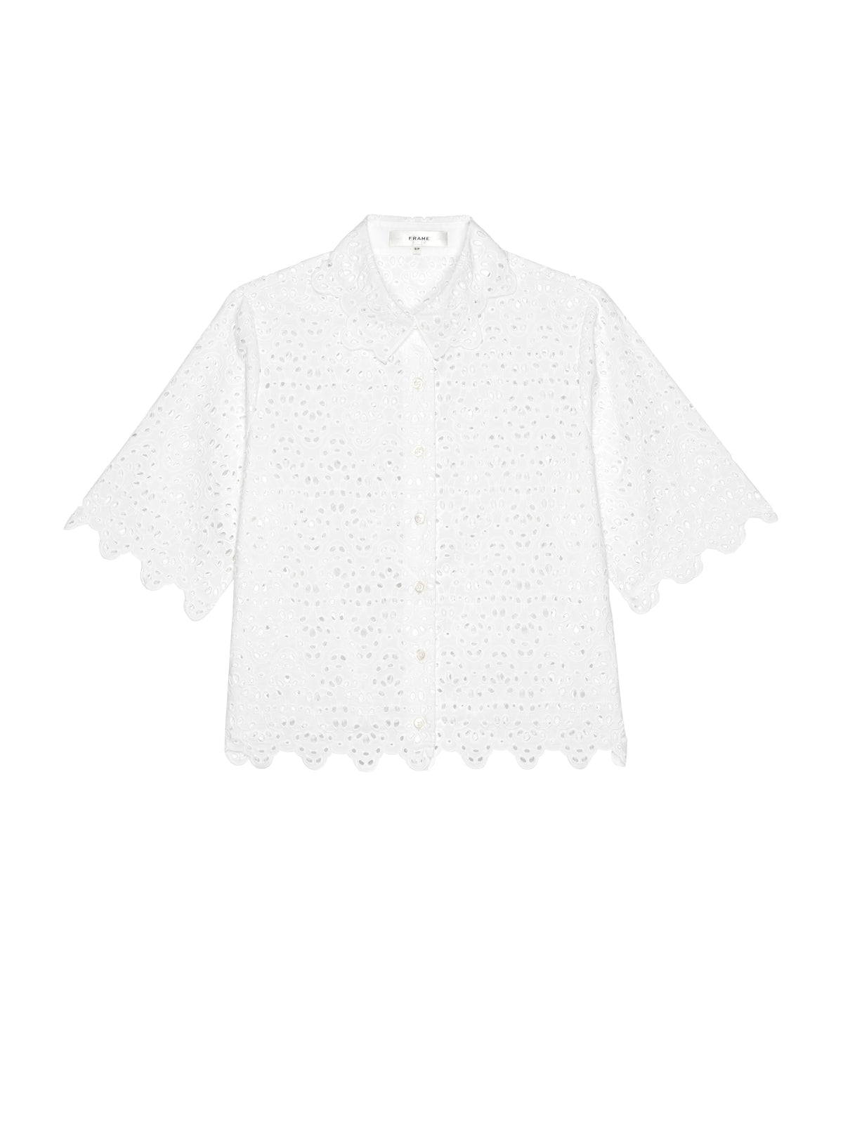 THE DECO EYELET TOPWHITE
