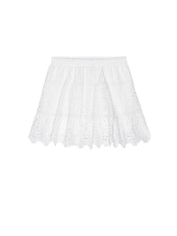 THE DECO EYELET SKIRTWHITE