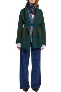 Cardigan Weber vert en laine - Green