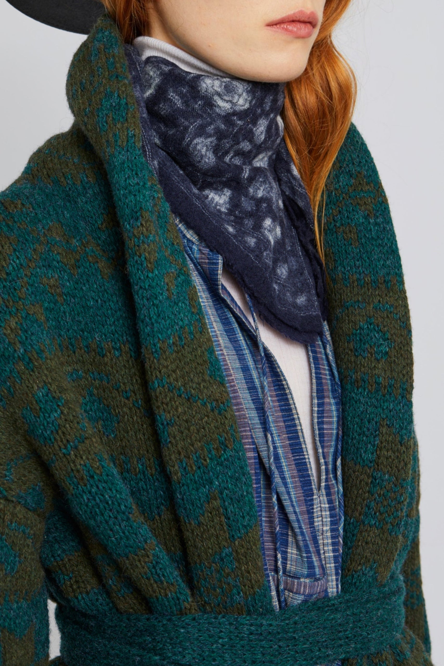Cardigan Weber vert en laine - Green