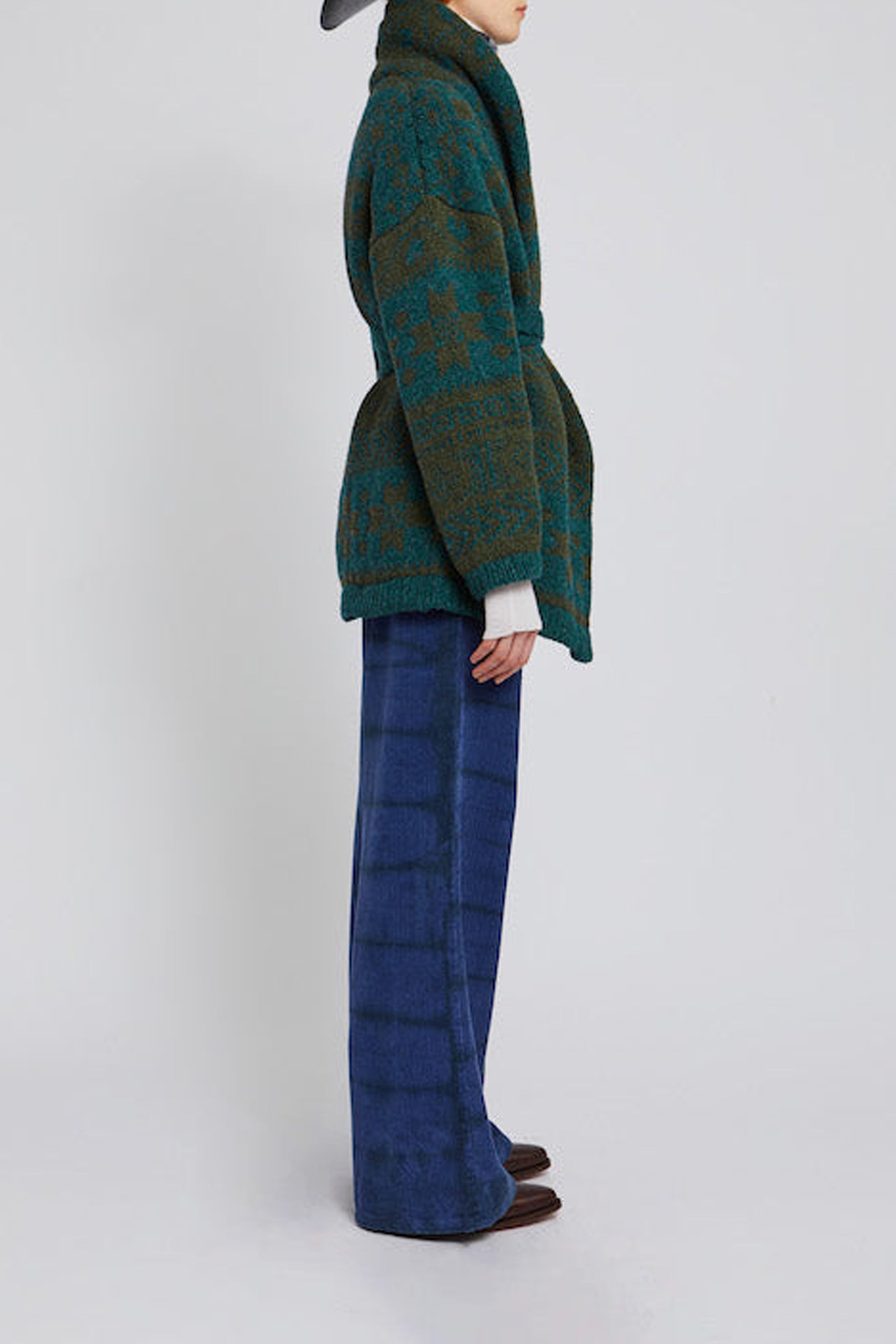 Cardigan Weber vert en laine - Green