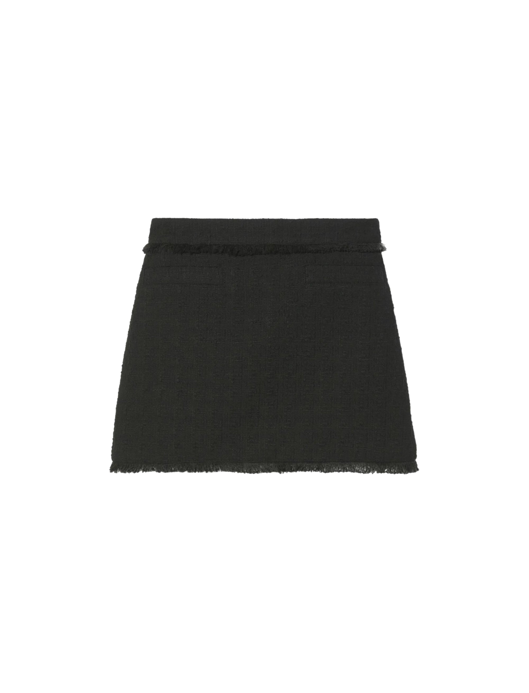 Jupe courte en tweed - Black