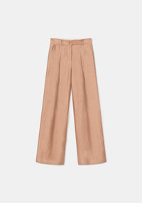 Pantalon large Wellen en lin - Apricot