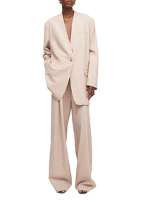 Pantalon large Wellen en laine - Pale Rose