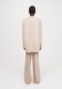 Pantalon large Wellen en laine - Pale Rose