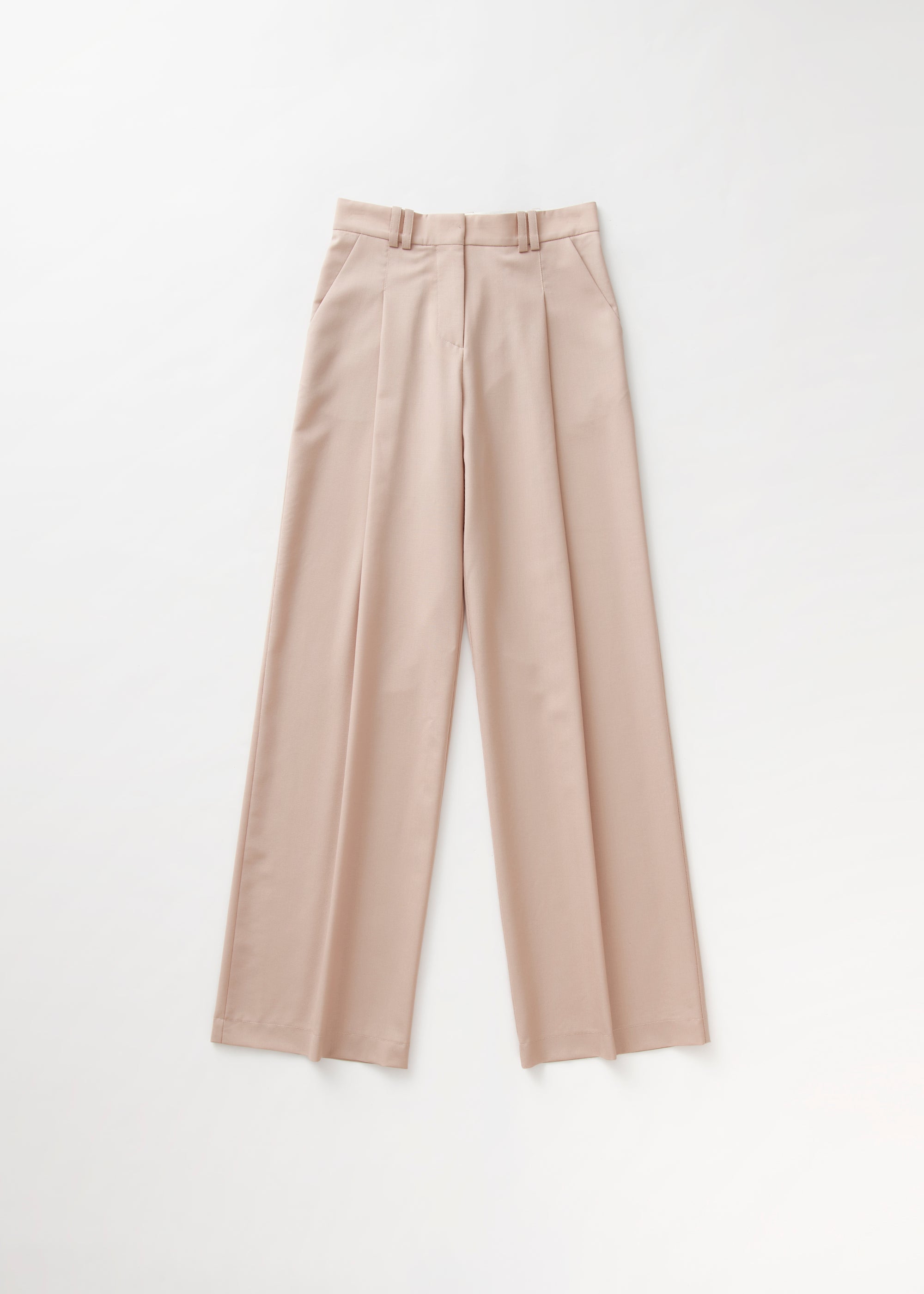 Pantalon large Wellen en laine - Pale Rose