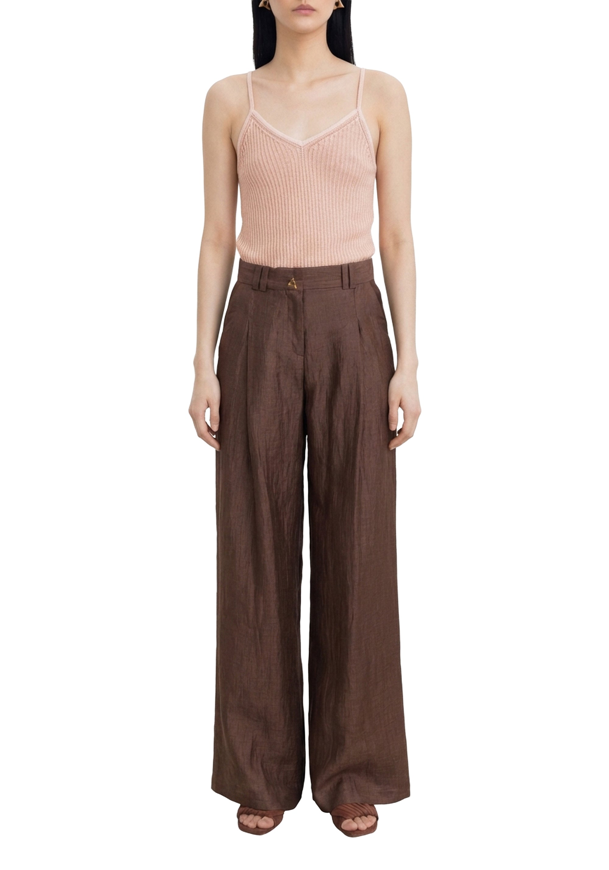 Pantalon large Wellen en lin - Sienna