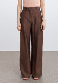 Pantalon large Wellen en lin - Sienna