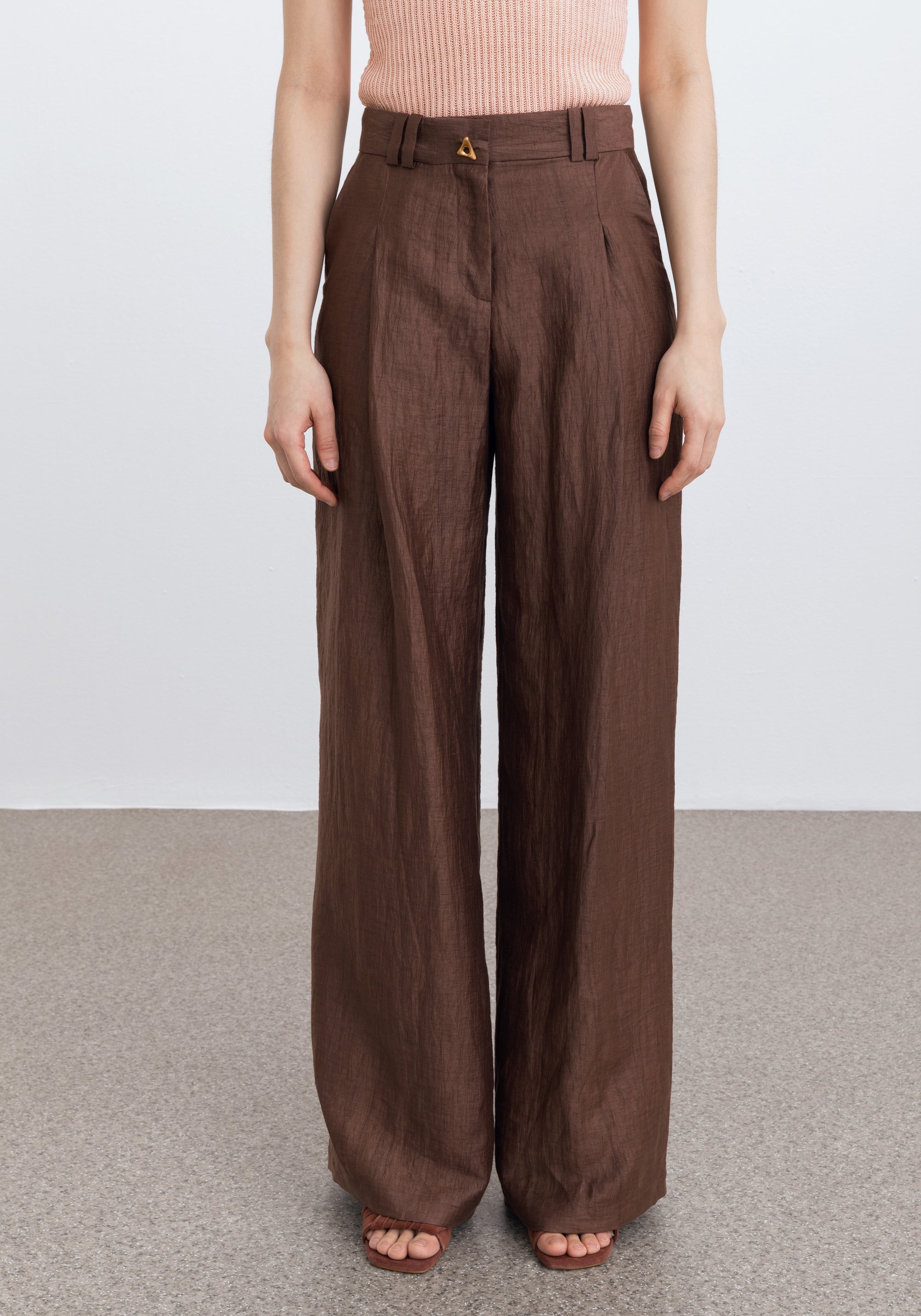 Pantalon large Wellen en lin - Sienna