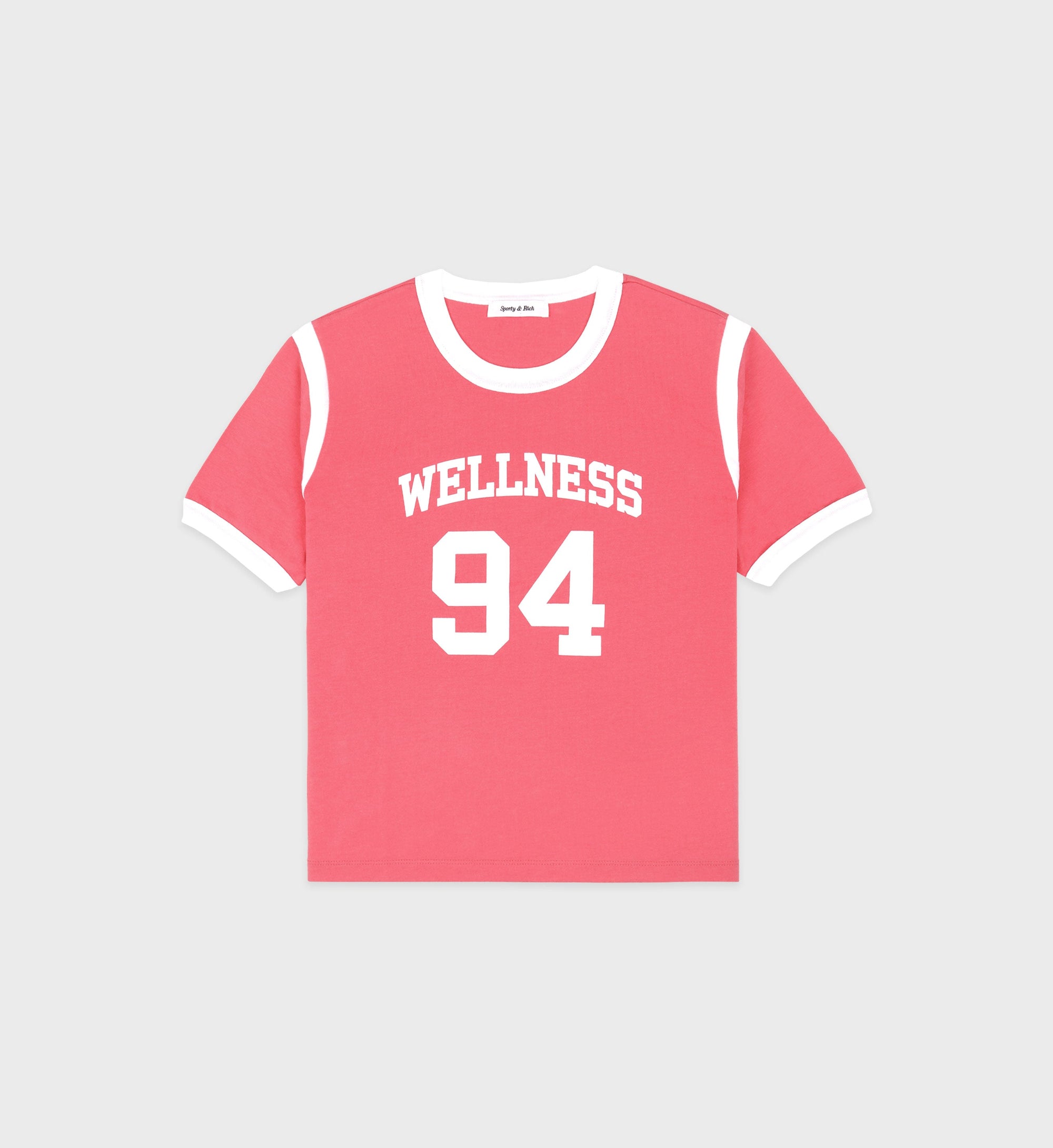 Wellness 94 Sports Tee - Cotton Candy & White