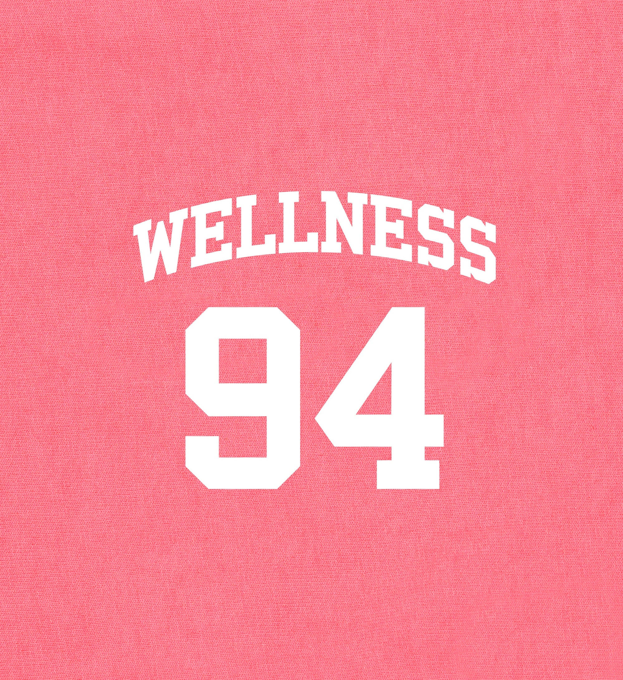 Wellness 94 Sports Tee - Cotton Candy & White
