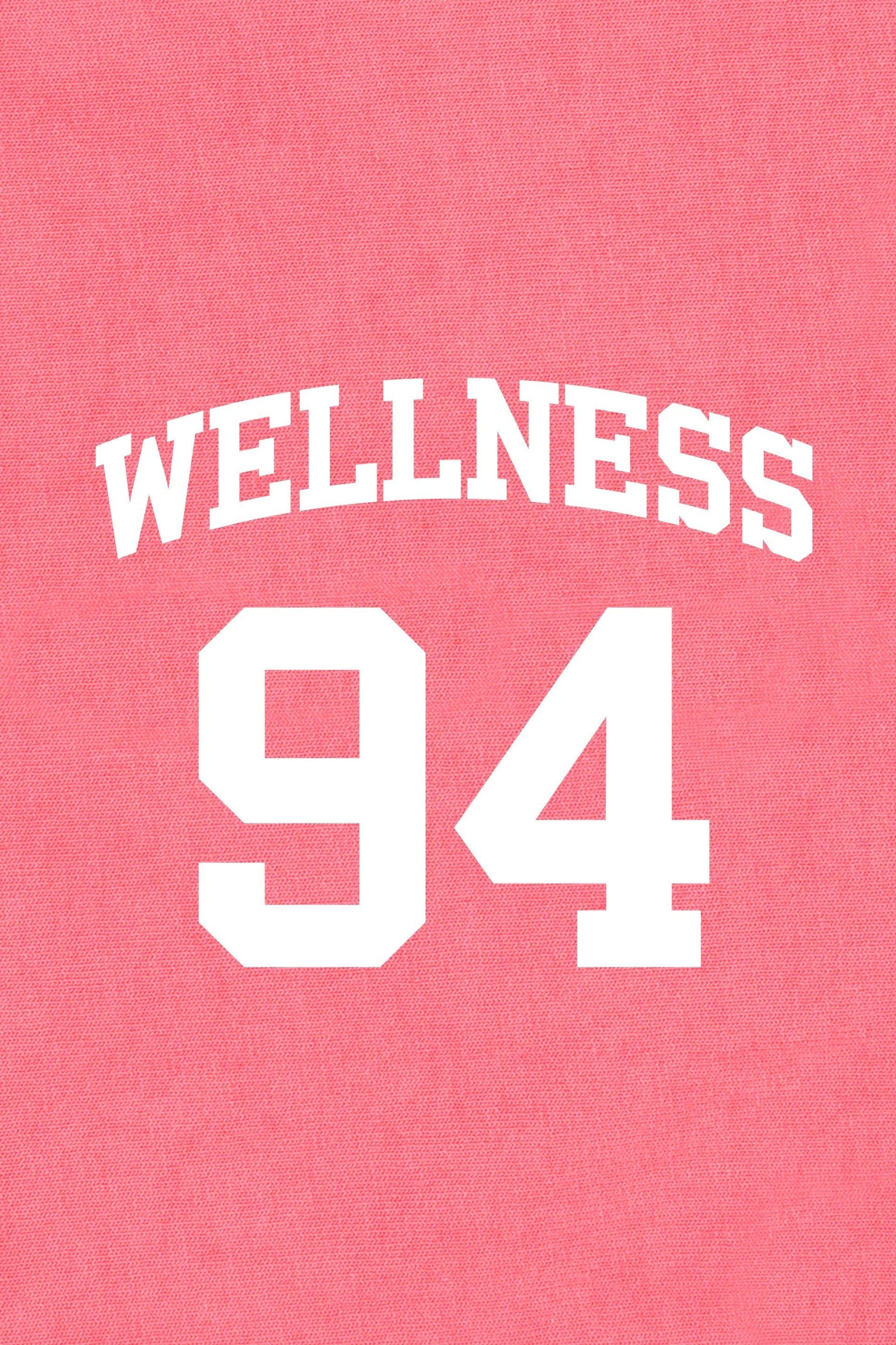 Wellness 94 Sports Tee - Cotton Candy & White