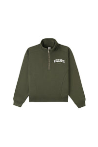 Wellness Ivy Quarter Zip - Moss & White