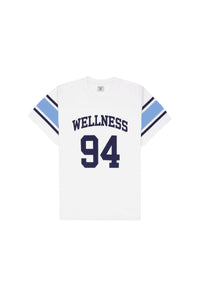 T-shirt Wellness 94 à rayures - White & Blue & Navy