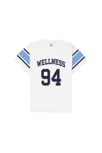 T-shirt Wellness 94 à rayures - White & Blue & Navy