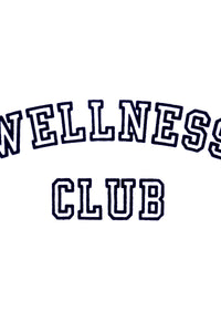 Wellness Club Baseball Tee - White & Navy