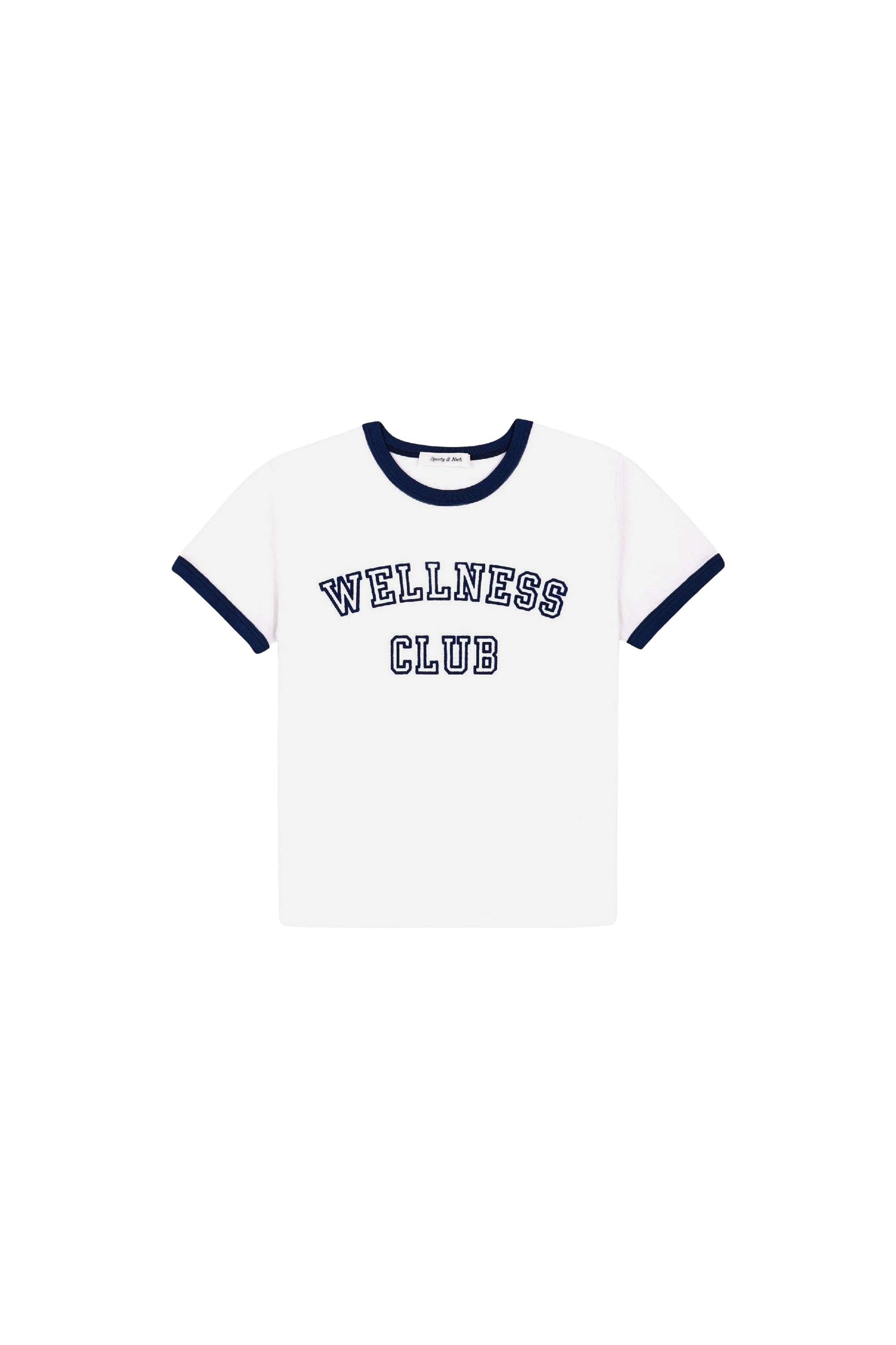 T-shirt Wellness Club à liseré - Blanc