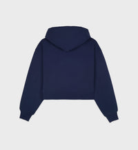 Sweat à capuche court Wellness Ivy à poche - Navy