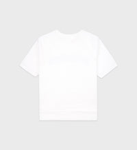 Wellness Ivy Short Sleeve Soft Crewneck - White & Verde