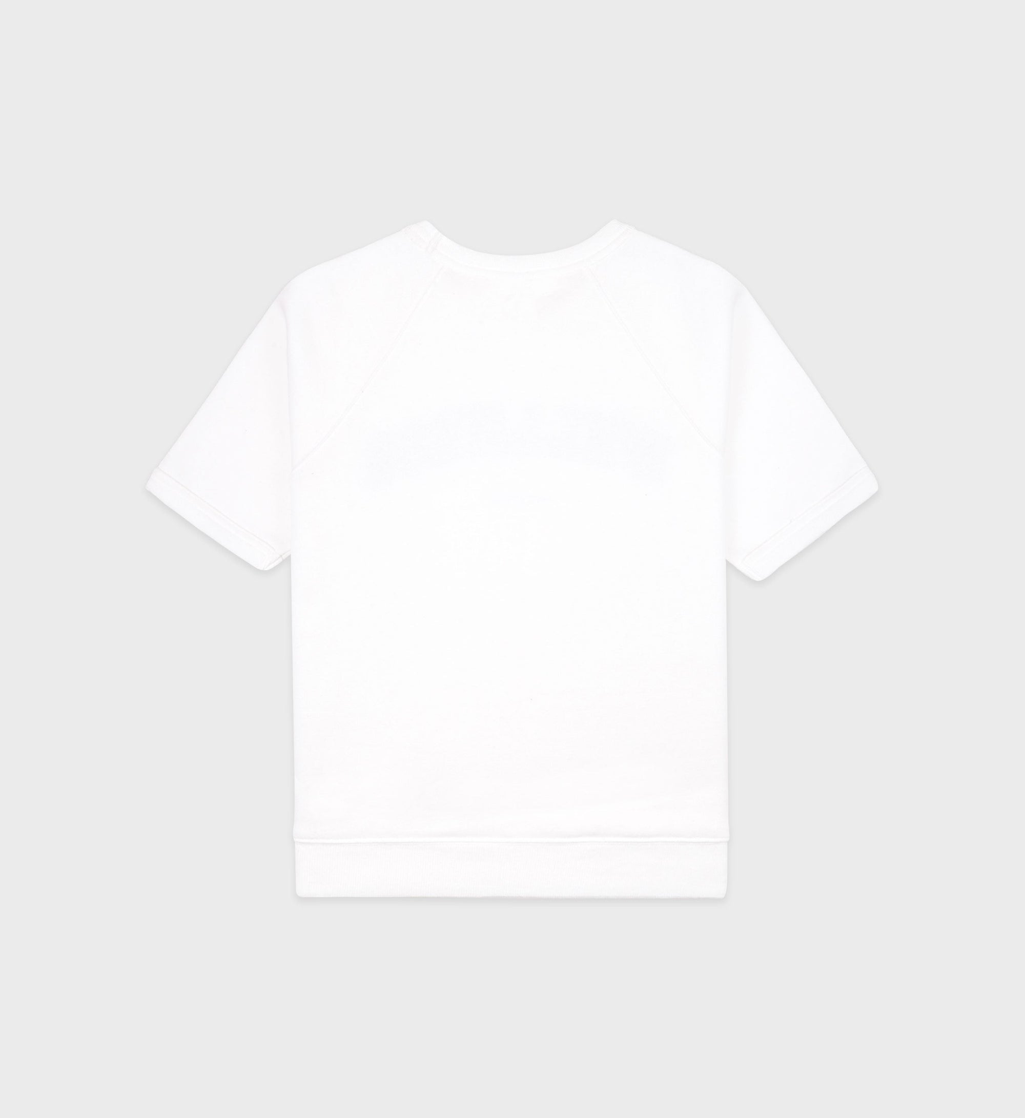 Wellness Ivy Short Sleeve Soft Crewneck - White & Verde