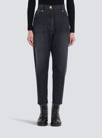 Jean à coupe boyfriend éco-design - Noir Délavé