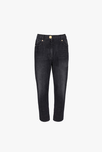 Jean à coupe boyfriend éco-design - Noir Délavé