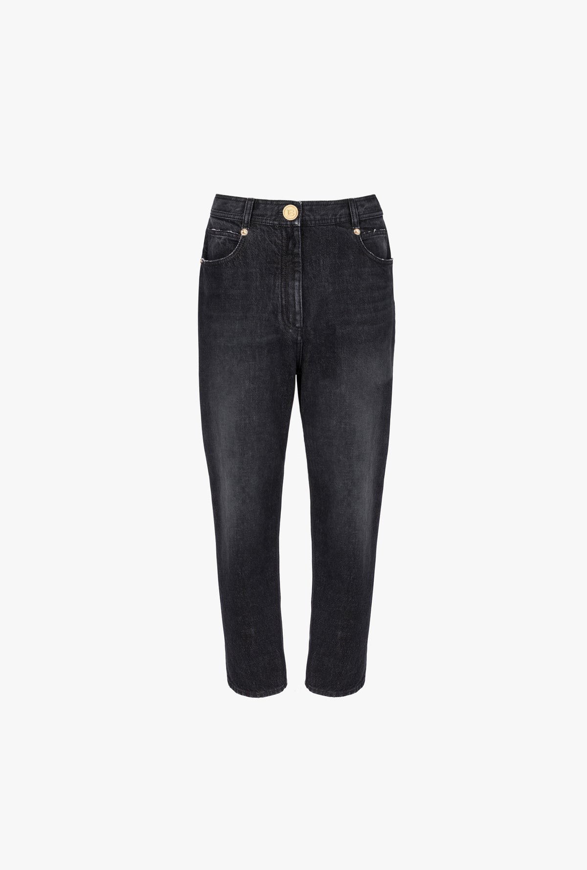 Jean à coupe boyfriend éco-design - Noir Délavé