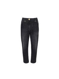 Jean à coupe boyfriend éco-design - Noir Délavé