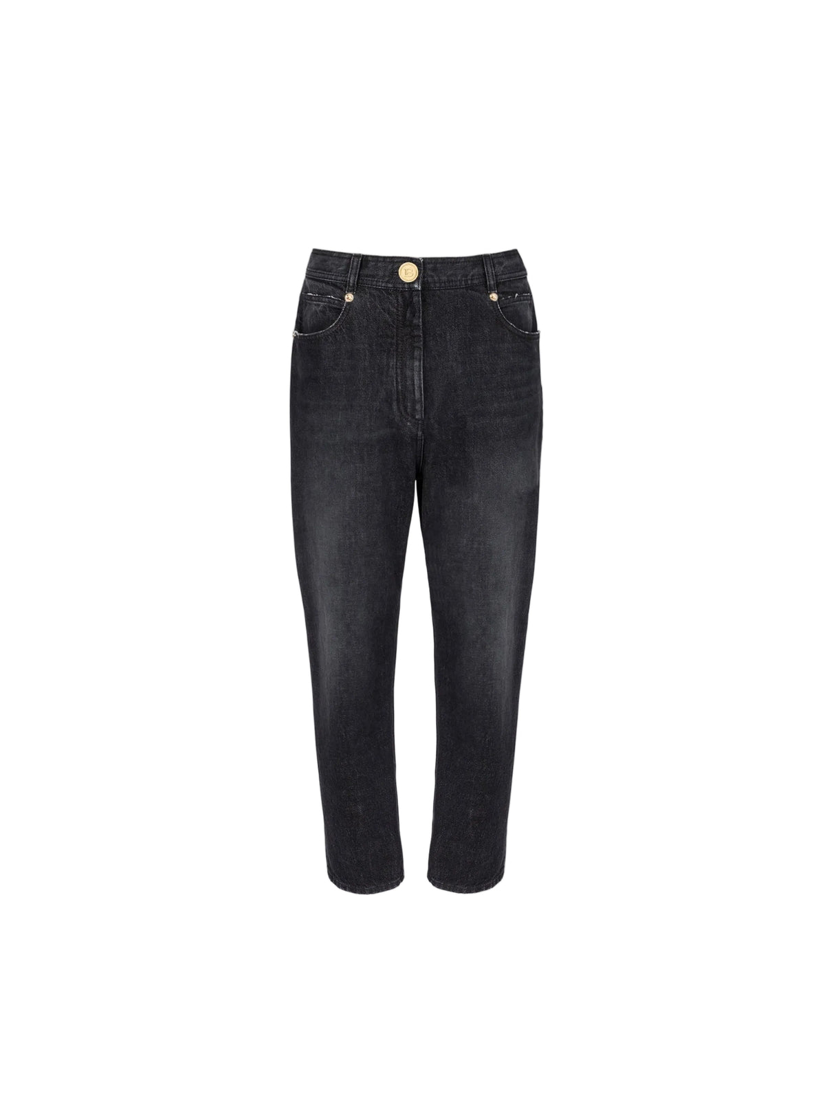 Jean à coupe boyfriend éco-design - Noir Délavé