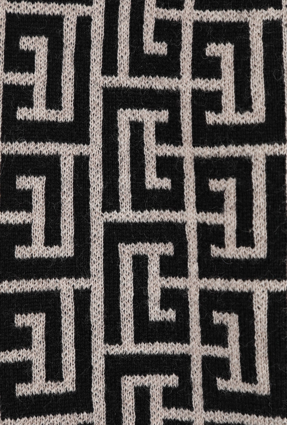 Bonnet maille Monogramme - Ivoire & Noir