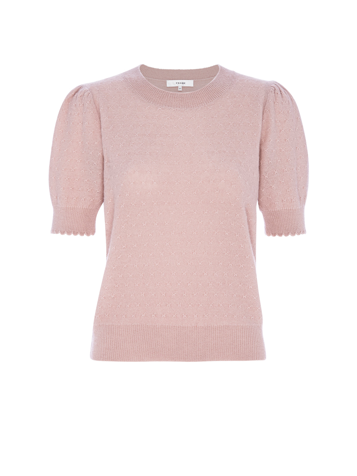 POINTELLE PUFF SLEEVE SWEATERPEONY