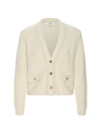 DOUBLE POCKET CROPPED CARDICREAM