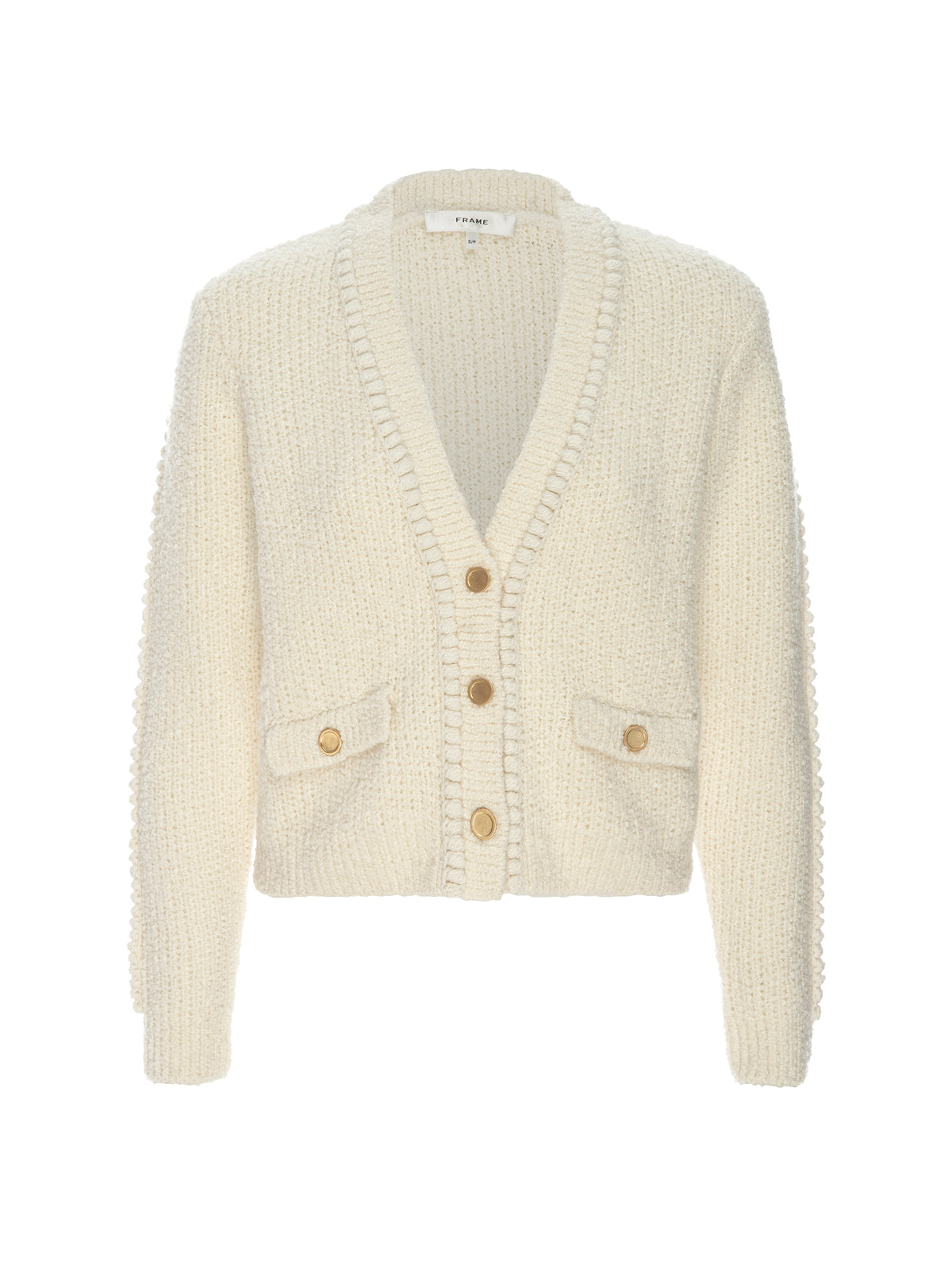 DOUBLE POCKET CROPPED CARDICREAM
