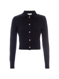 SHRUNKEN CASHMERE CARDIBLACK