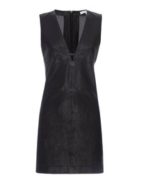 LEATHER KEYHOLE DRESSBLACK