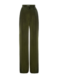LONG SILK TROUSERRICH MILITARY