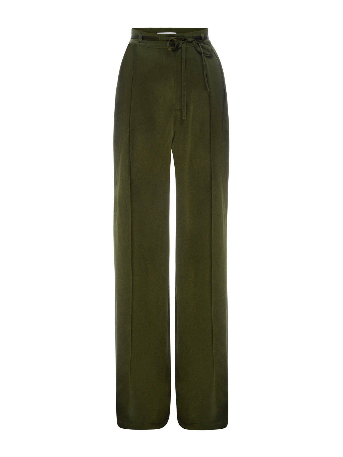 LONG SILK TROUSERRICH MILITARY