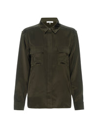RAW EDGE DOUBLE POCKET SHIRTRICH MILITARY