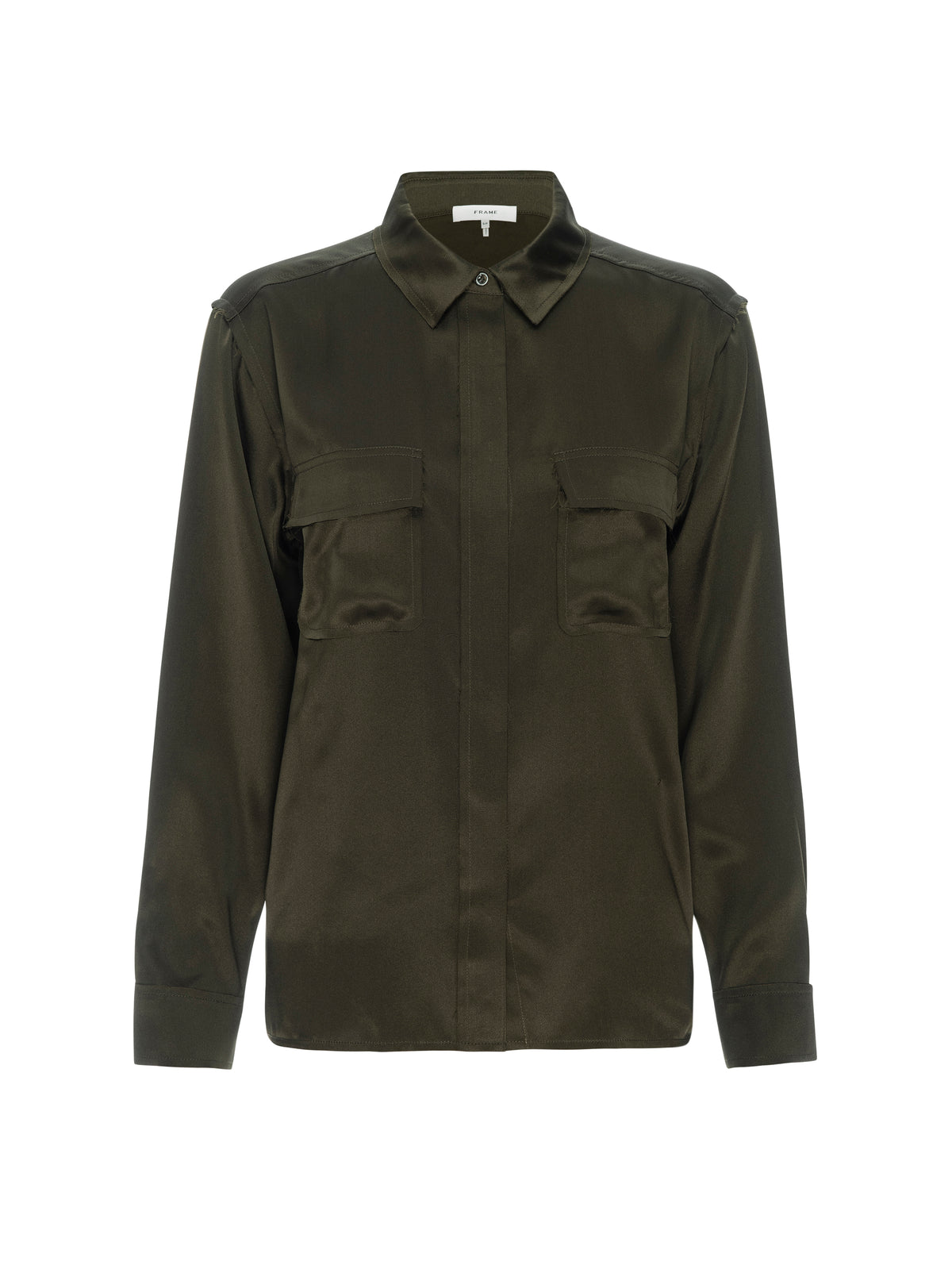 RAW EDGE DOUBLE POCKET SHIRTRICH MILITARY