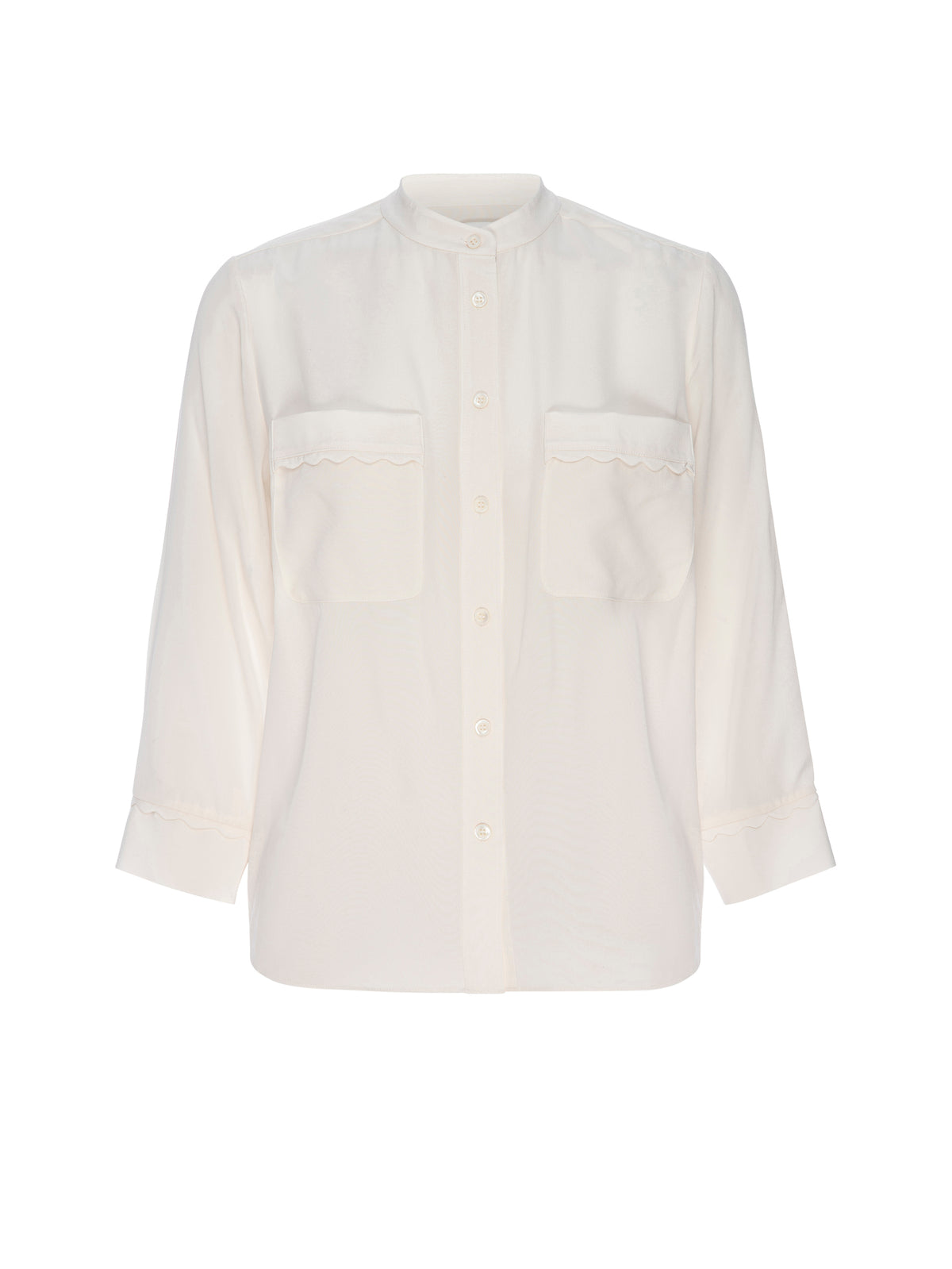 SCALLOP TRIM SHIRTCREAM