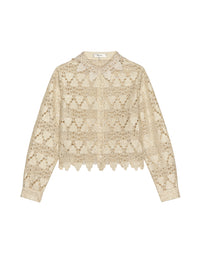 THE LACE BUTTON UP L/S SHIRTECRU