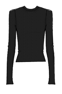 THE FINE CABLE SWEATERBLACK