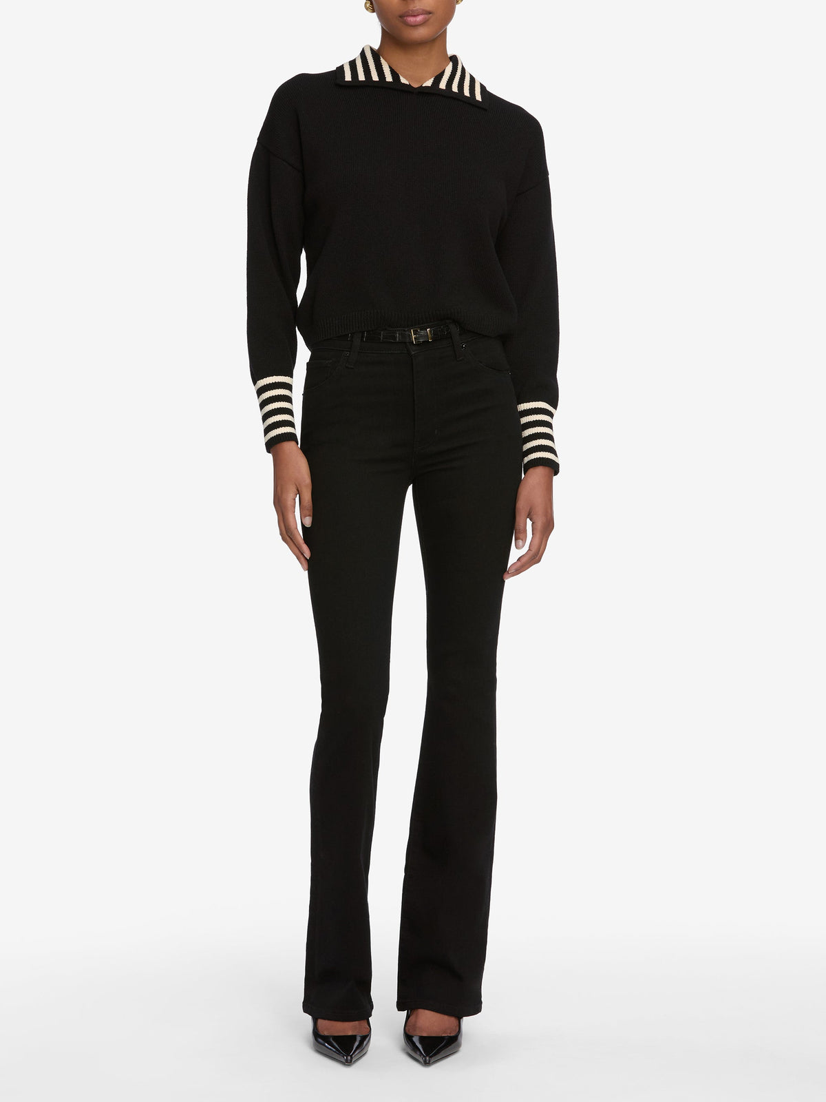 THE SAILOR PULL OVERBLACK MULTI