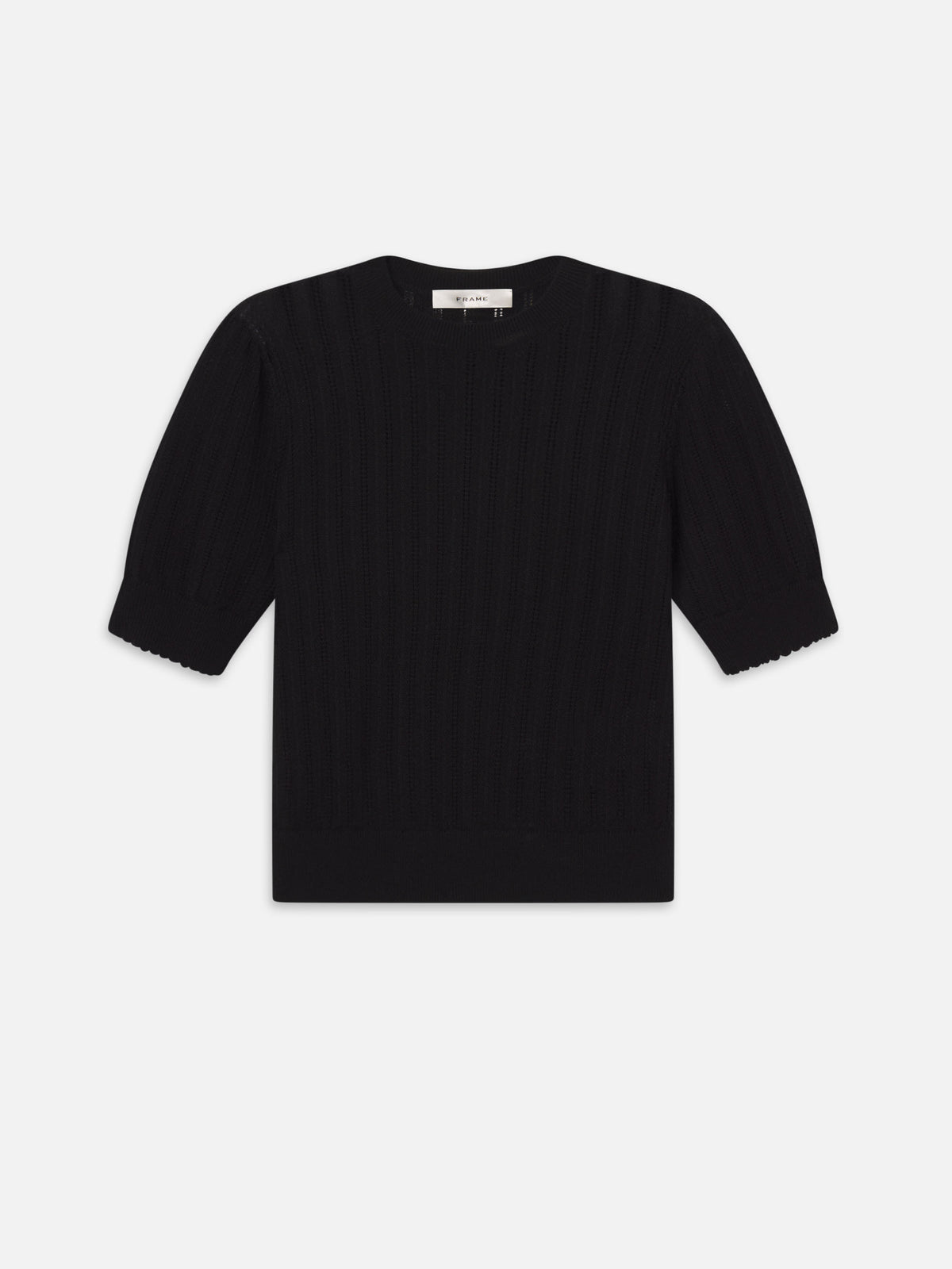 THE LADDER POINTELLE SWEATERBLACK