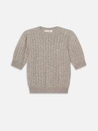 THE LADDER POINTELLE SWEATERLIGHT HEATHER GREY