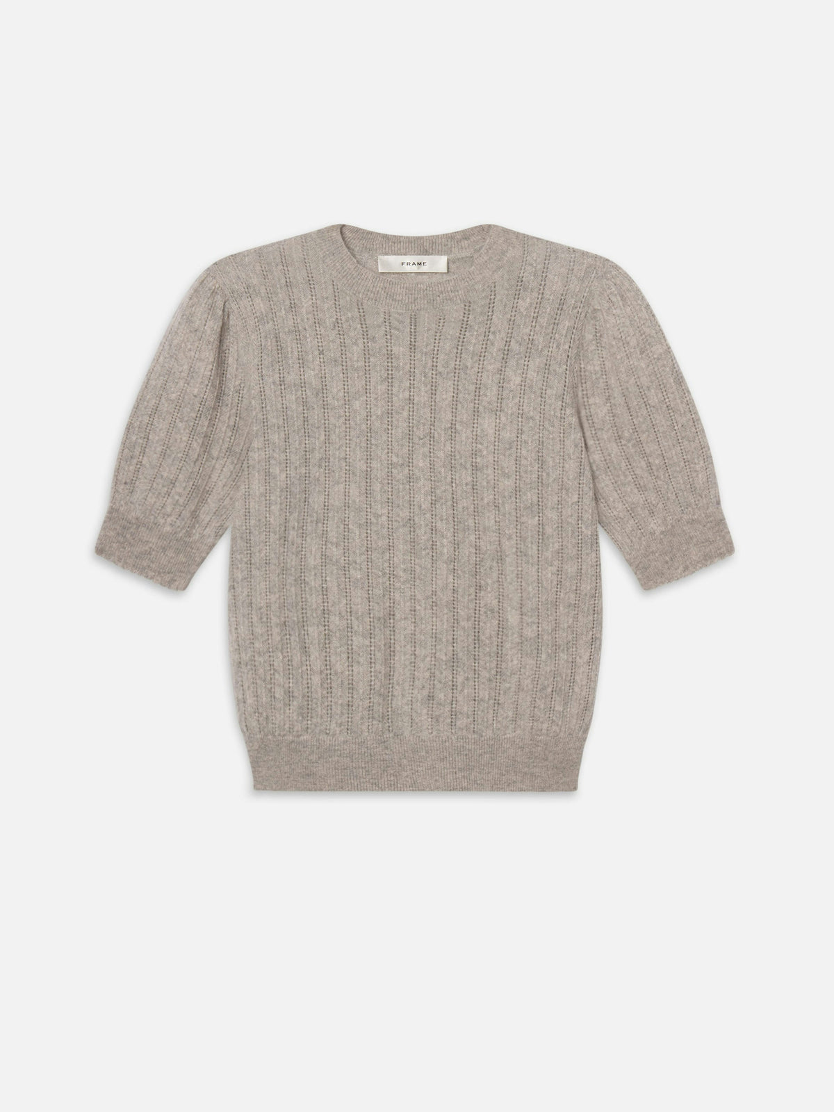 THE LADDER POINTELLE SWEATERLIGHT HEATHER GREY