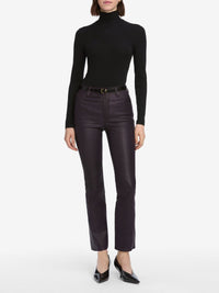 THE LEATHER REBOOT CROPDARK ROYAL PURPLE