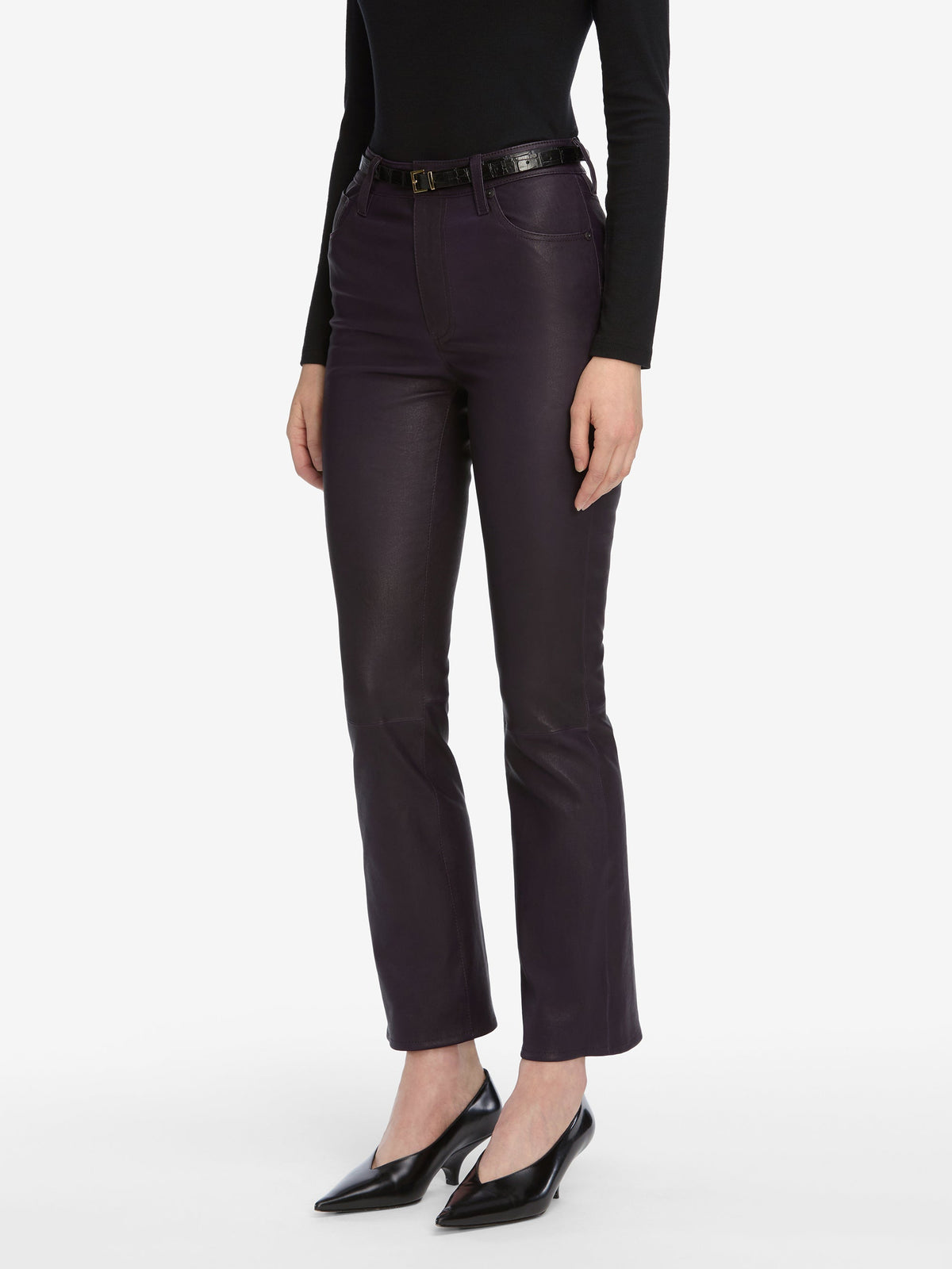 THE LEATHER REBOOT CROPDARK ROYAL PURPLE